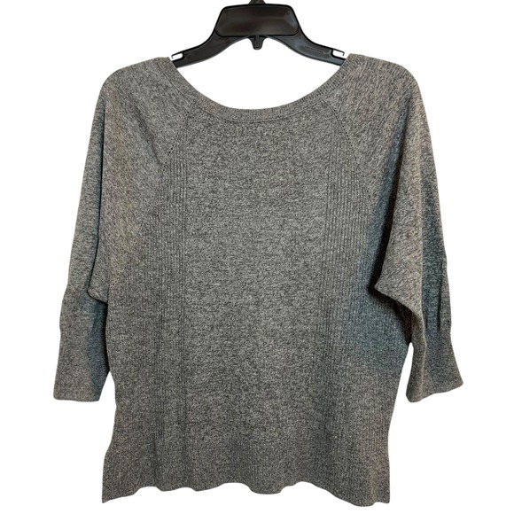 American Eagle Outfitters Gray Heathered Knit Raglan Sleeve Sweater Top Women - Picture 2 of 9